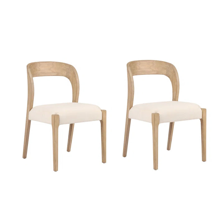 Hamish 18'' H Linen Blend Upholstered Oak Side Chair