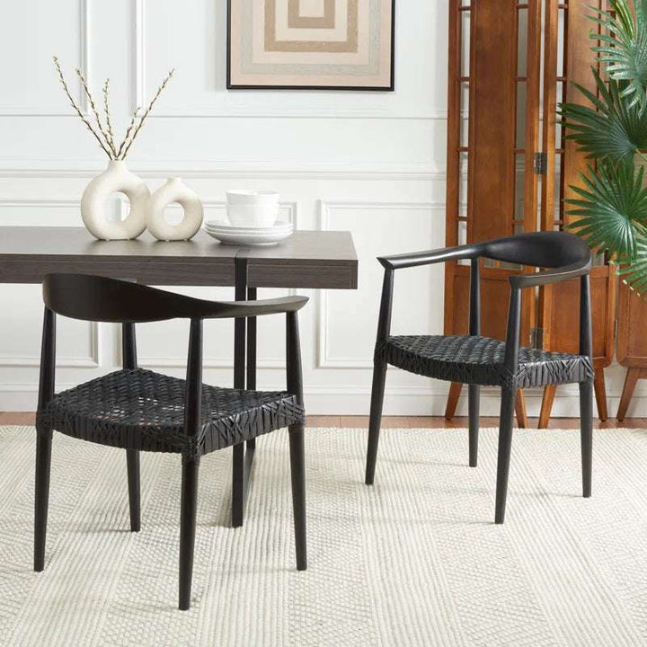 Kazbah Leather Dining Arm Chair