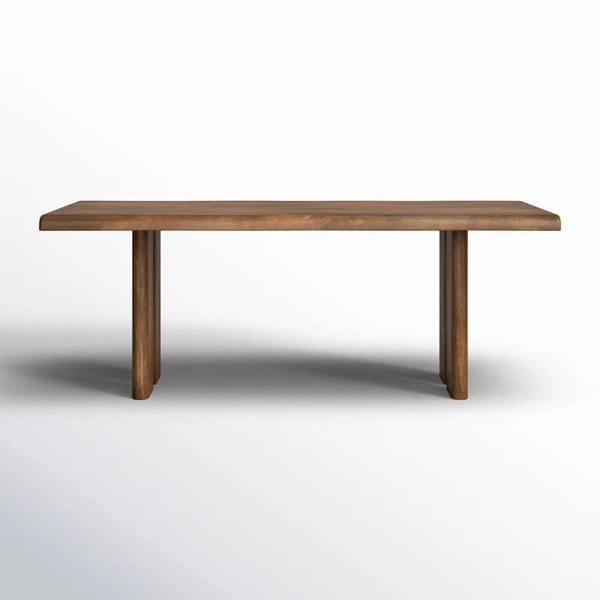 Live Edge Solid Mango Wood Dining Table – 80" Rustic Modern Table for 6