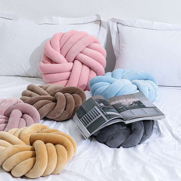 Knotted Pillow For Sofa, Bed, Chair