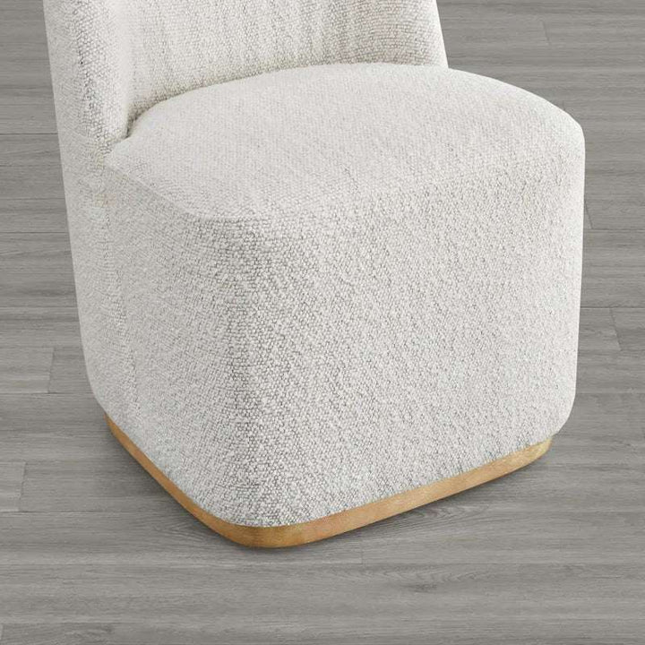Geelt Upholstered Dining Chair with Casters