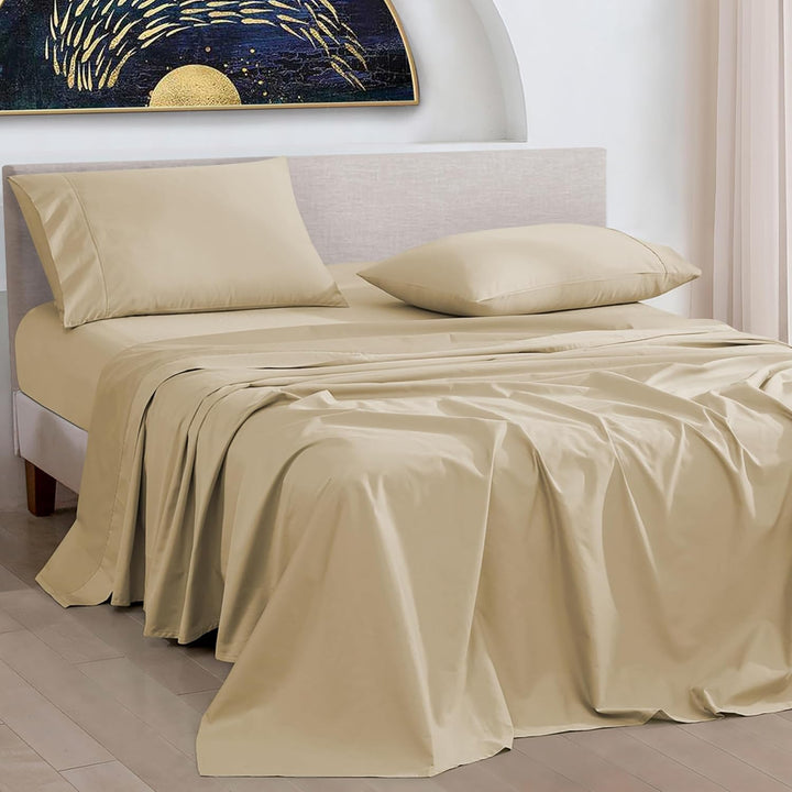 1000 Thread Count Egyptian Cotton Sheets California King Size, Long Staple Soft & Breathable, 4 Pc Bed Sheet Sets, Luxury Hotel Sateen Sheets Fits 16" Deep Pocket - Dark Grey