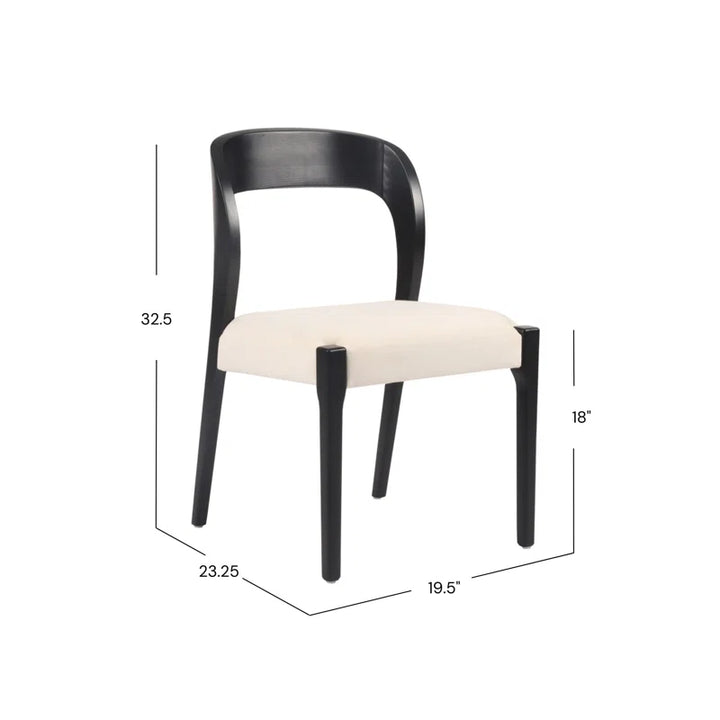 Hamish 18'' H Linen Blend Upholstered Oak Side Chair