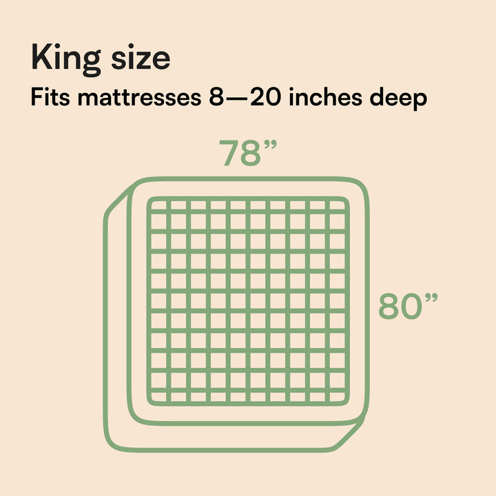 Bamboo King Size Mattress Topper, Mattress Pad, Mattress Cover 78X80 Inches