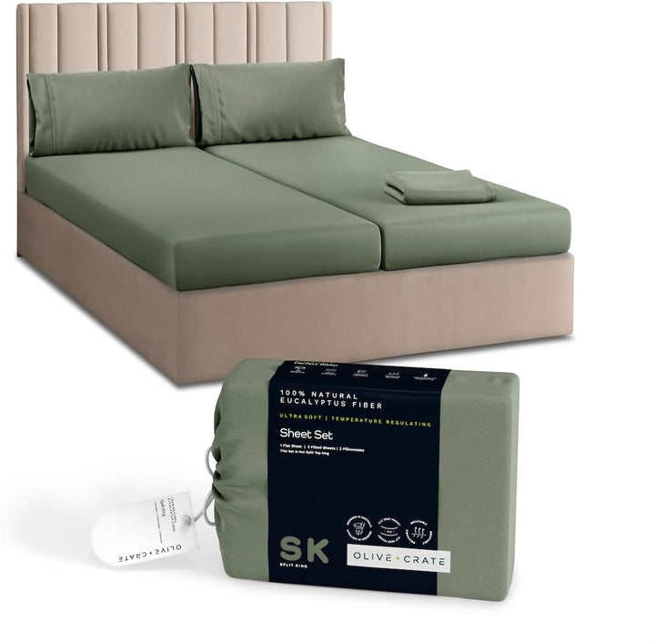Eucalyptus Cooling Sheets Set – 100% Organic Tencel Lyocell – Queen Size – Hypoallergenic, Moisture-Wicking – Deep Pockets, Soft, Durable 60" X 80" [White Snow]