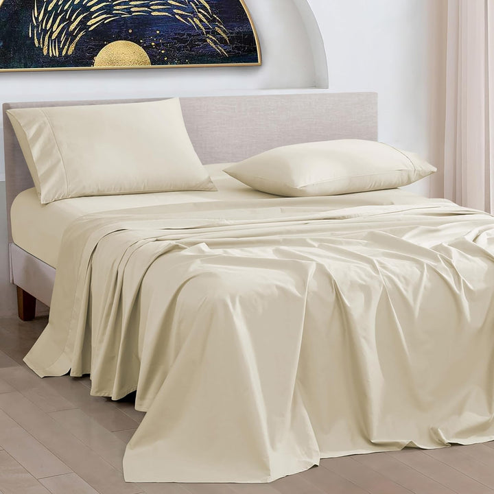 1000 Thread Count Egyptian Cotton Sheets California King Size, Long Staple Soft & Breathable, 4 Pc Bed Sheet Sets, Luxury Hotel Sateen Sheets Fits 16" Deep Pocket - Dark Grey