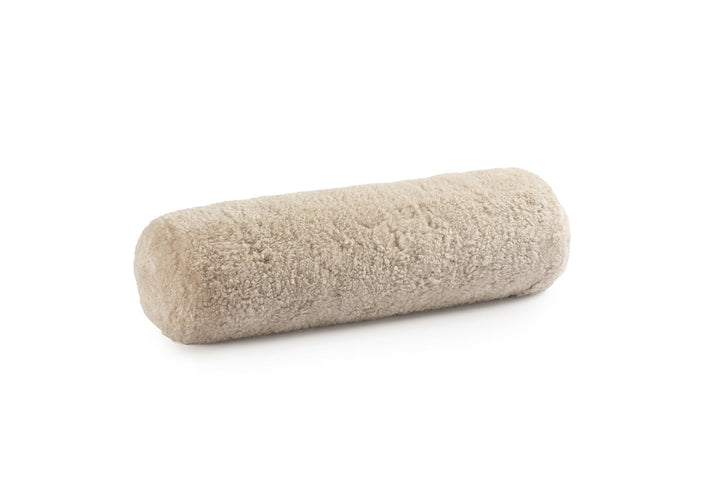 Luxe Curly Sheepskin Bolster – Natural Elegance