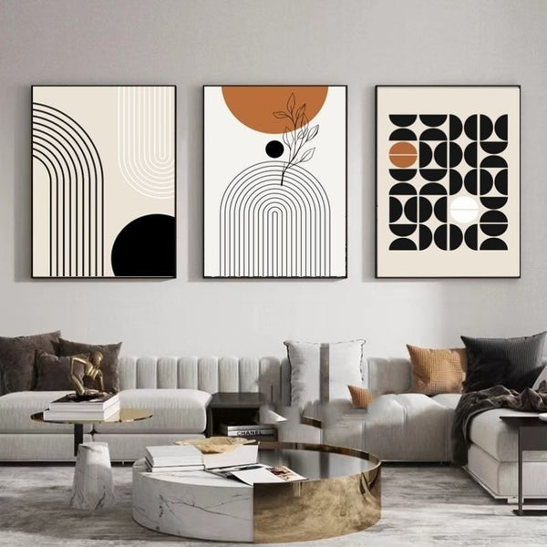 Inviting Spaces Modern Morandi Abstract 3-Piece Wall Art