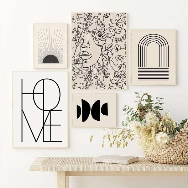 Inviting Spaces Bohemian Abstract Canvas Art Poster