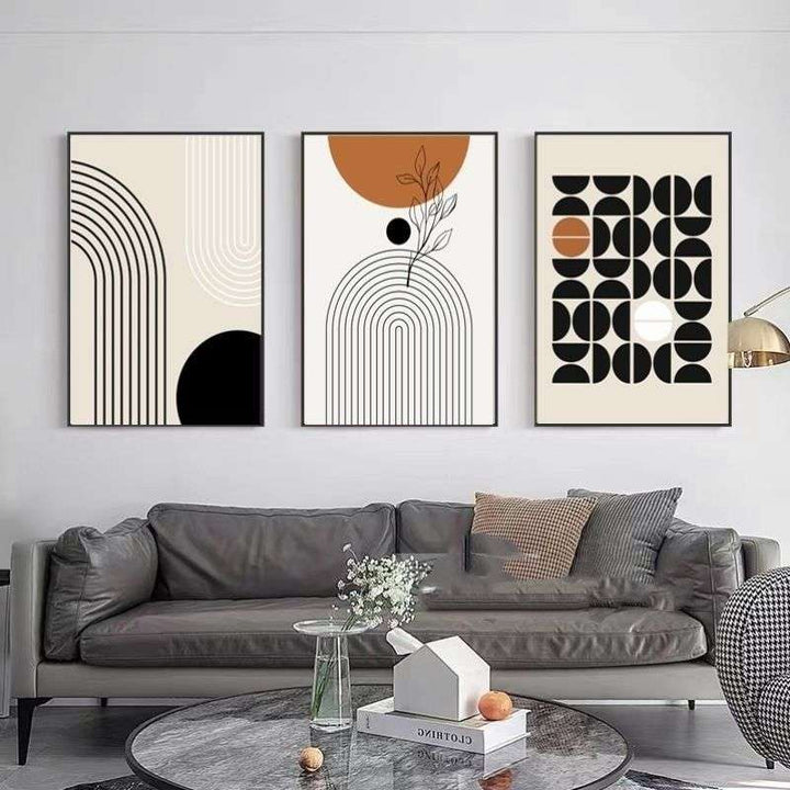 Inviting Spaces Modern Morandi Abstract 3-Piece Wall Art