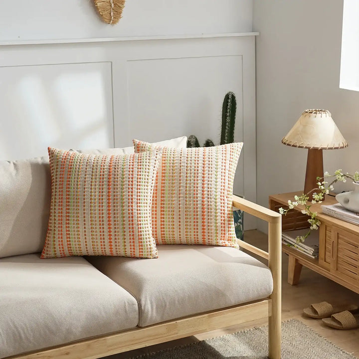 Nordic Textured Polka Dot Pillow Covers – Modern Minimalist Decor for Sofa, Bedroom, or Lounge