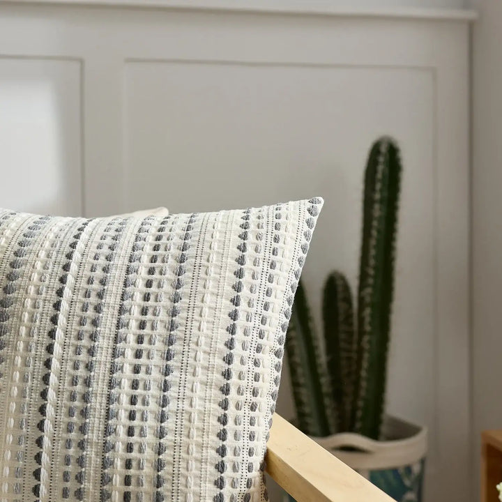 Nordic Textured Polka Dot Pillow Covers – Modern Minimalist Decor for Sofa, Bedroom, or Lounge