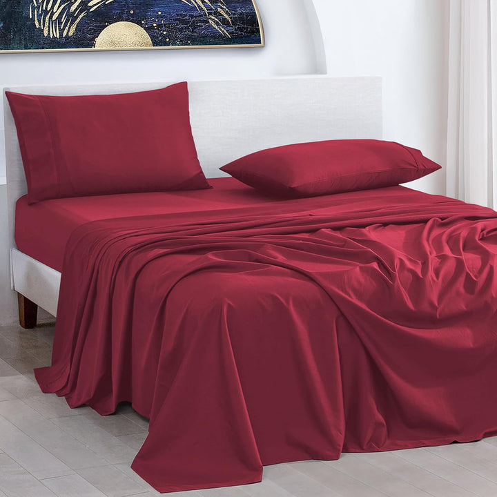 1000 Thread Count Egyptian Cotton Sheets California King Size, Long Staple Soft & Breathable, 4 Pc Bed Sheet Sets, Luxury Hotel Sateen Sheets Fits 16" Deep Pocket - Dark Grey