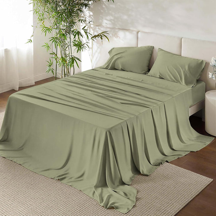 1000 Thread Count Egyptian Cotton Sheets California King Size, Long Staple Soft & Breathable, 4 Pc Bed Sheet Sets, Luxury Hotel Sateen Sheets Fits 16" Deep Pocket - Dark Grey