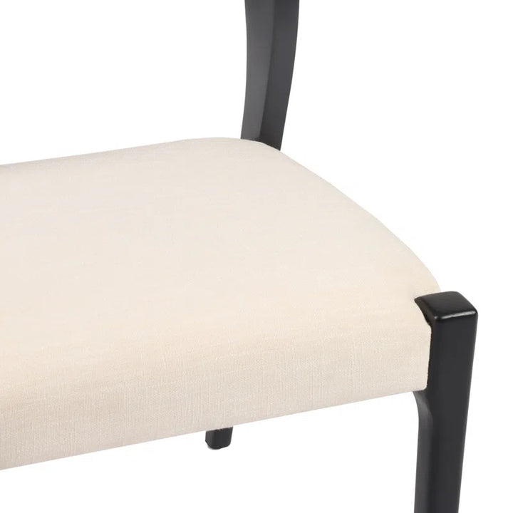Hamish 18'' H Linen Blend Upholstered Oak Side Chair