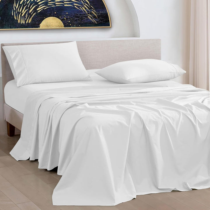 1000 Thread Count Egyptian Cotton Sheets California King Size, Long Staple Soft & Breathable, 4 Pc Bed Sheet Sets, Luxury Hotel Sateen Sheets Fits 16" Deep Pocket - Dark Grey