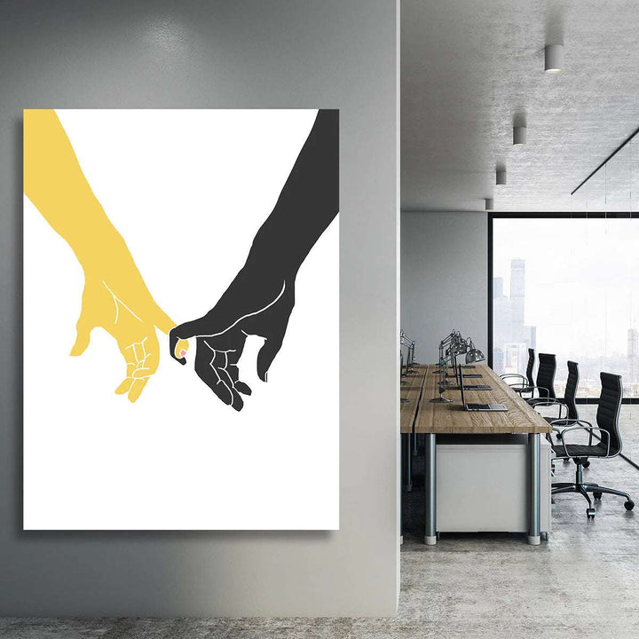 Hands Pinky Canvas Print or Poster