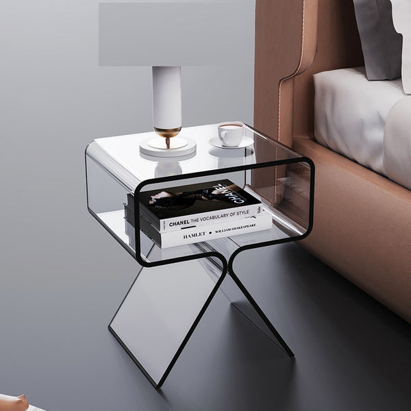 Minimalist Transparent Acrylic Side Table Sofa and Tea Table