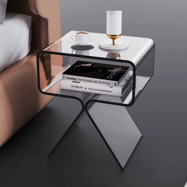 Minimalist Transparent Acrylic Side Table Sofa and Tea Table