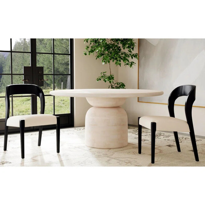Hamish 18'' H Linen Blend Upholstered Oak Side Chair