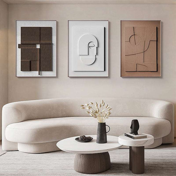Geometric Morandi Hanging Canvas Art by Inviting Spaces
