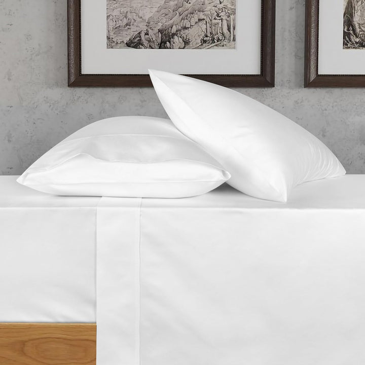 700 Thread Count Egyptian Cotton Sheets Twin Size, 4Pc Sheet Set Soft Luxury Bed Sheets for Twin Size Bed, Sateen Weave Hotel Sheets, 16'' Elasticized Deep Pocket - White