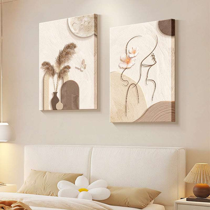 Inviting Spaces Character Mural: Elegant Abstract Wall Art