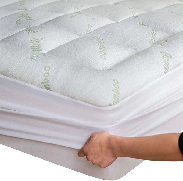 Bamboo Full Size Mattress Topper, Mattress Pad, Mattress Cover 54X75 Inches